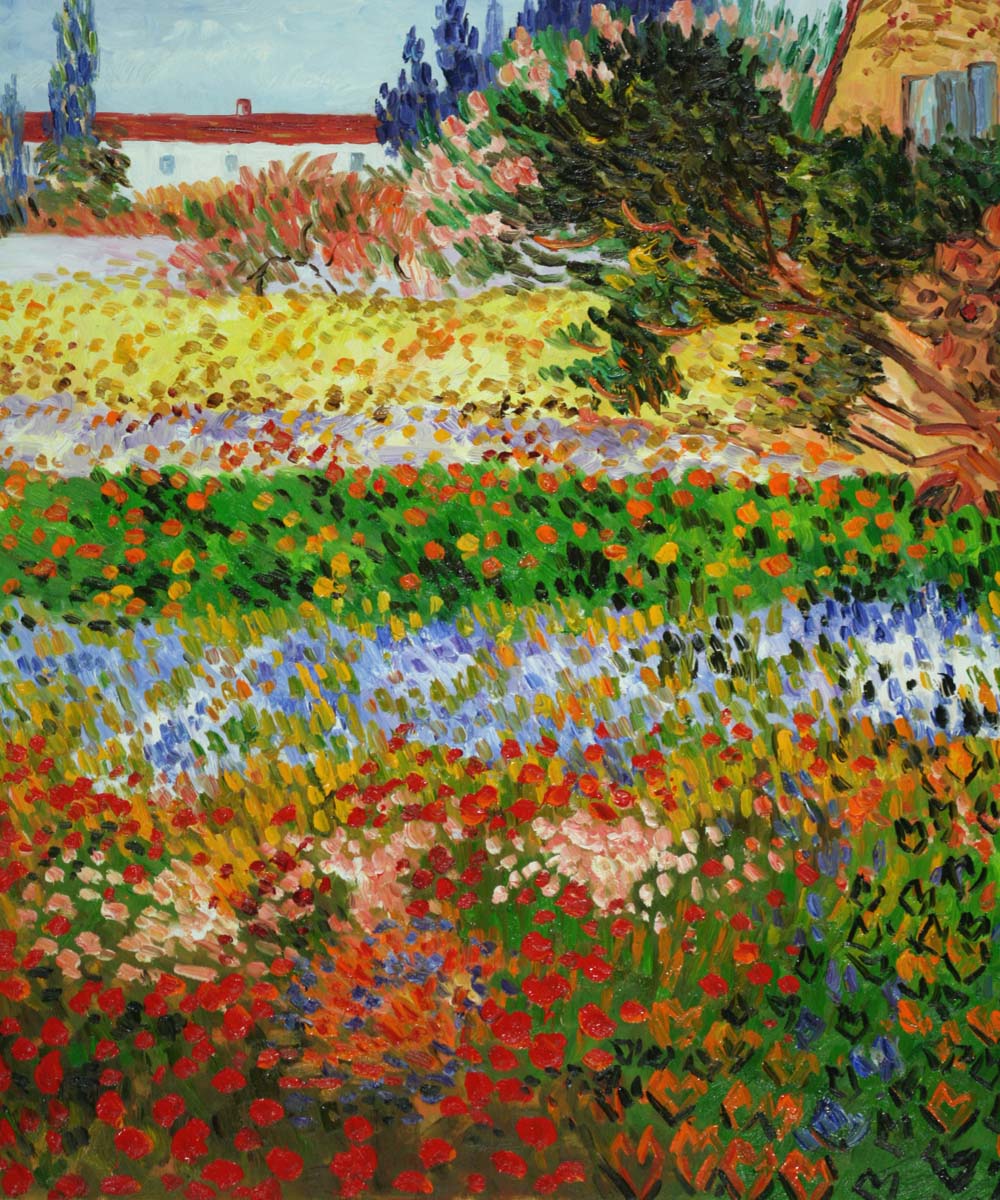 Flowering Garden with Path - Van Gogh Painting On Canvas